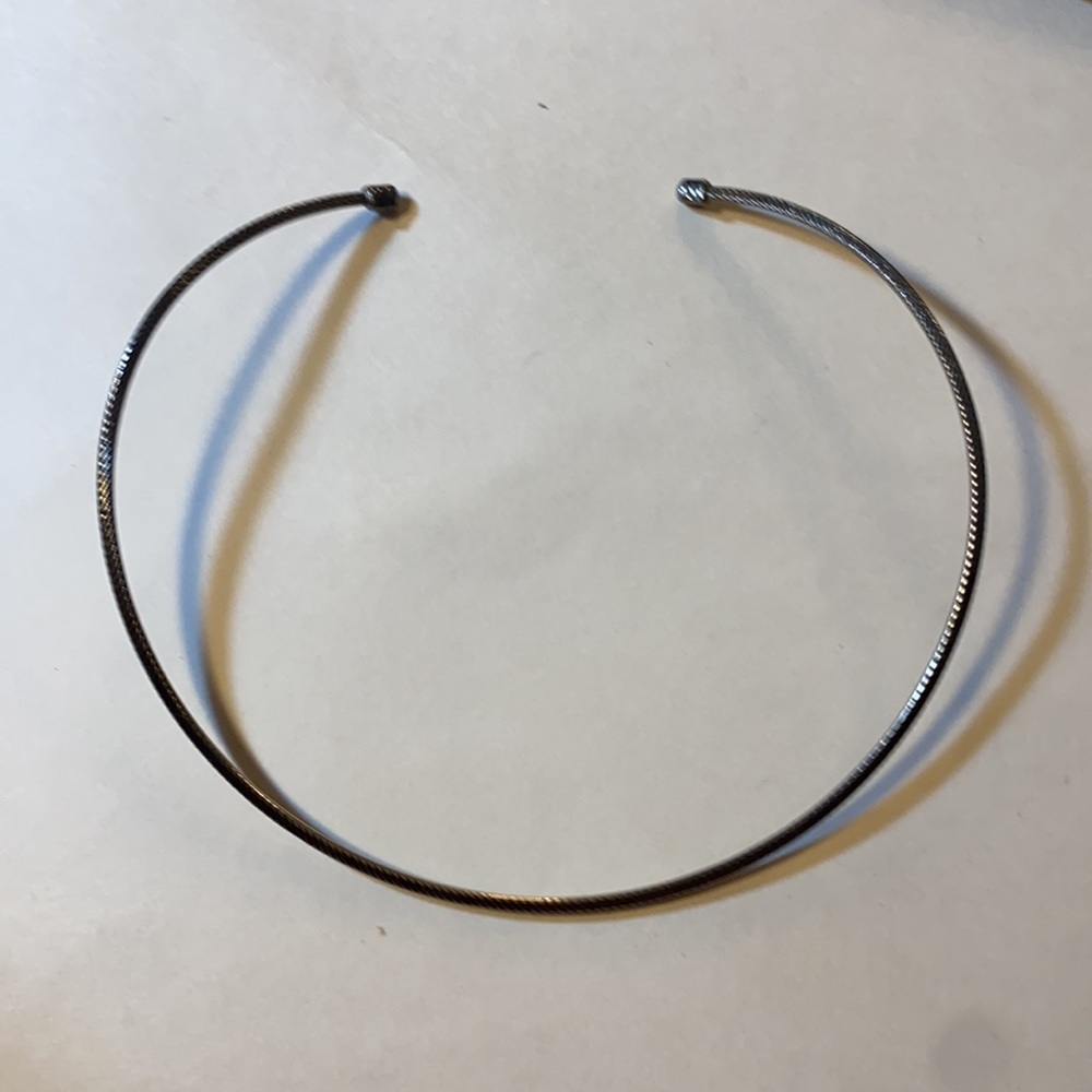 🥳Lia Sophia Deb Vintage 15”-16” Collar Necklace Hematite Tone, Just like New